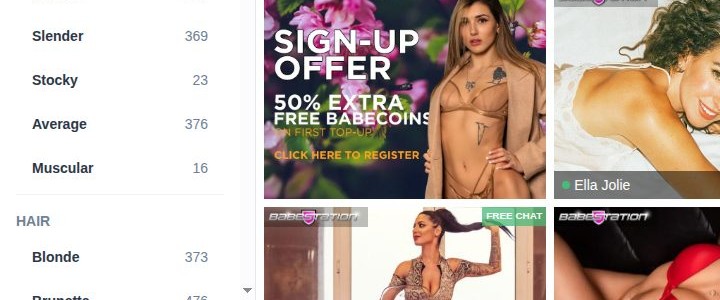 Untere Reihen auf der BabeStation-Startseite.